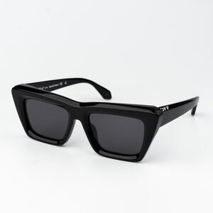 Off-White HAMPTON Women Sunglasses Black Grey Cat Eye OERI13L HAMPTON 1077